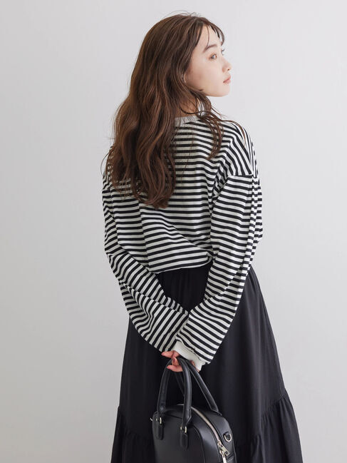 AMERICAN HOLIC「袖タックボリュームスリーブカットプルオーバー」|Tシャツ・カットソー|