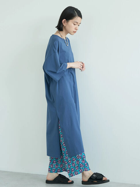 AMERICAN HOLIC「サイドスリットカットワンピース」|ワンピース|ブルー