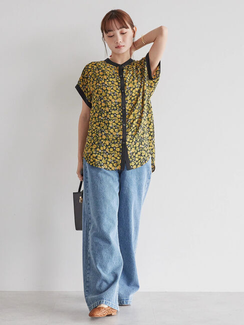 AMERICAN HOLIC「バイカラーアソートプリントブラウス」|シャツ・ブラウス|