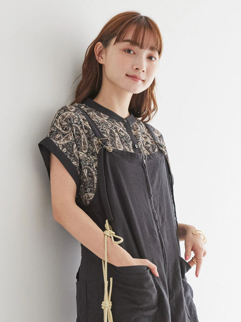 AMERICAN HOLIC「バイカラーアソートプリントブラウス」|シャツ・ブラウス|