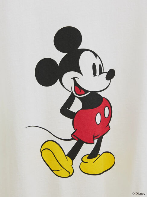 「裾フリンジ半袖カットプルオーバー/Mickey」|Tシャツ・カットソー|