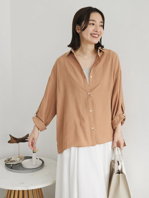 Green Parks「ワッシャーシアーシャツ」|シャツ・ブラウス|Beige