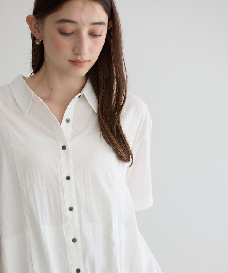 Editt by YECCA VECCA「【接触冷感】裾バルーン切替デザインヘムシャツ」|シャツ・ブラウス|