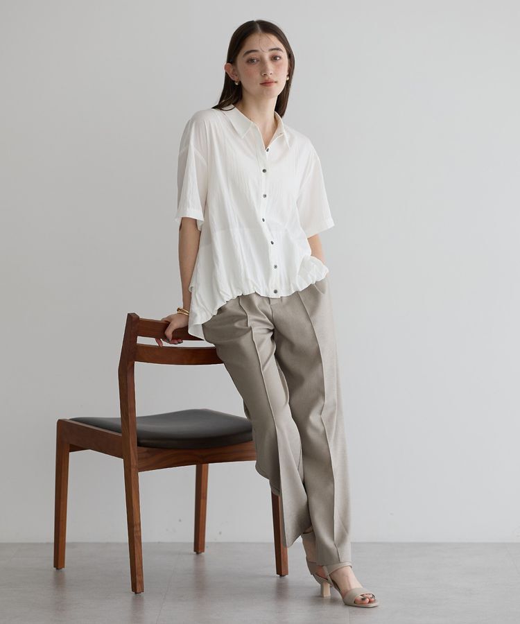 Editt by YECCA VECCA「【接触冷感】裾バルーン切替デザインヘムシャツ」|シャツ・ブラウス|