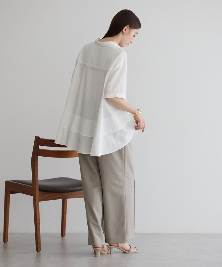 Editt by YECCA VECCA「【接触冷感】裾バルーン切替デザインヘムシャツ」|シャツ・ブラウス|
