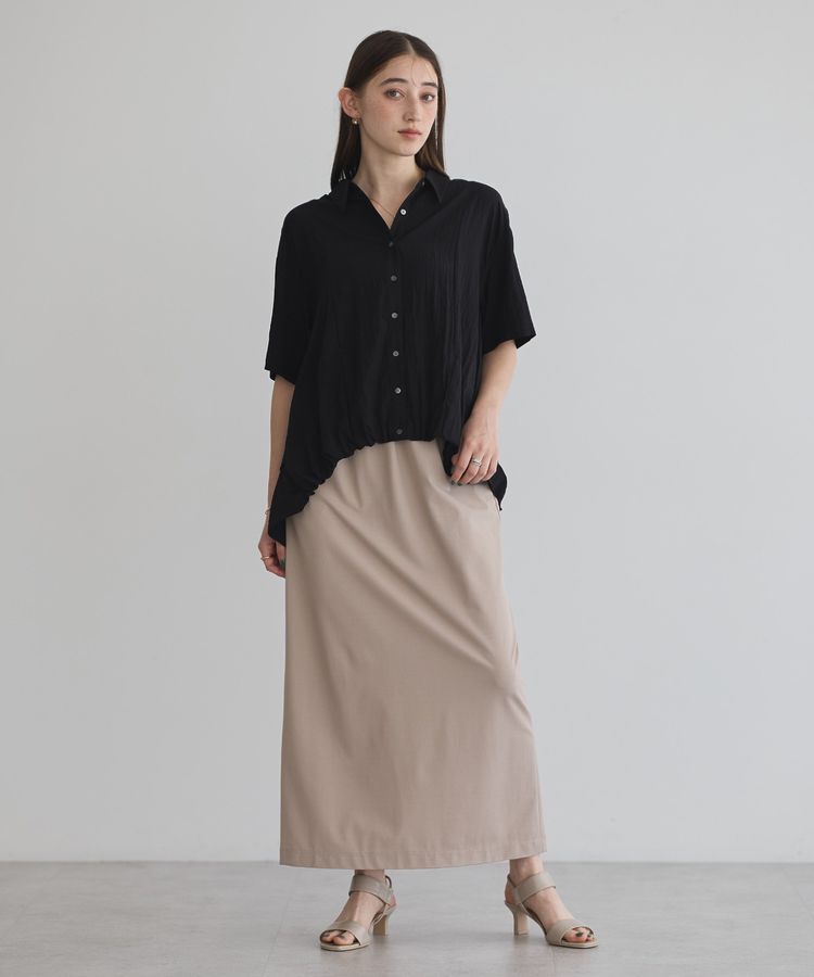 Editt by YECCA VECCA「【接触冷感】裾バルーン切替デザインヘムシャツ」|シャツ・ブラウス|