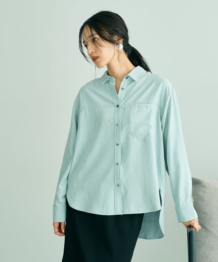 YECCA VECCA「ピーチ起毛シャツ」|シャツ・ブラウス|Mint Green