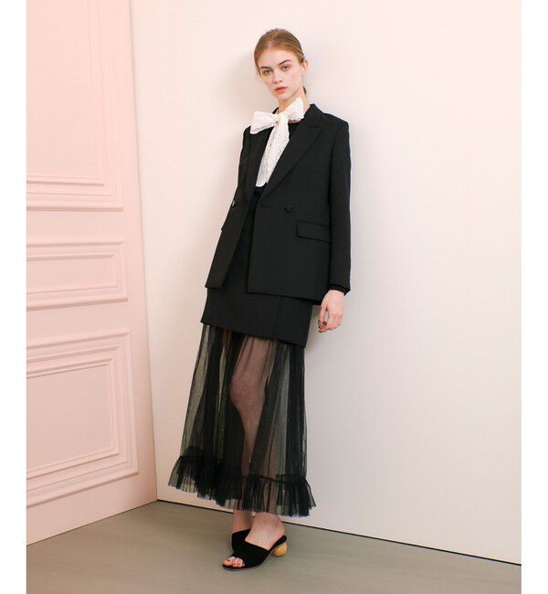 LOULOU WILLOUGHBY「【LOULOU WILLOUGHBY】マットオックスダブルジャケット」|テーラードジャケット|