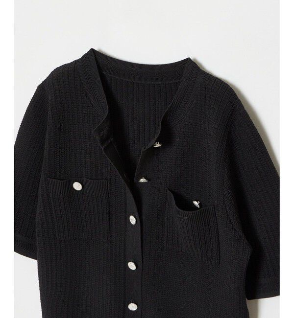 LOULOU WILLOUGHBY「【LOULOU WILLOUGHBY】ポケット付半袖カーディガン」|カーディガン|