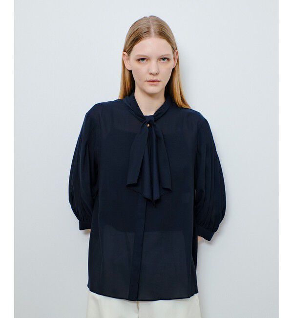 allureville「キュプラコットンスカーフタイブラウス」|シャツ・ブラウス|