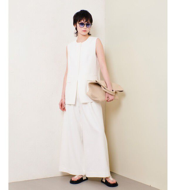 allureville「リネン混ワイドパンツ」|チノ|