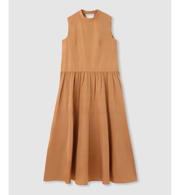 LOULOU WILLOUGHBY「【LOULOU WILLOUGHBY】バックリボンタフタワンピース」|ワンピース|ブラウン