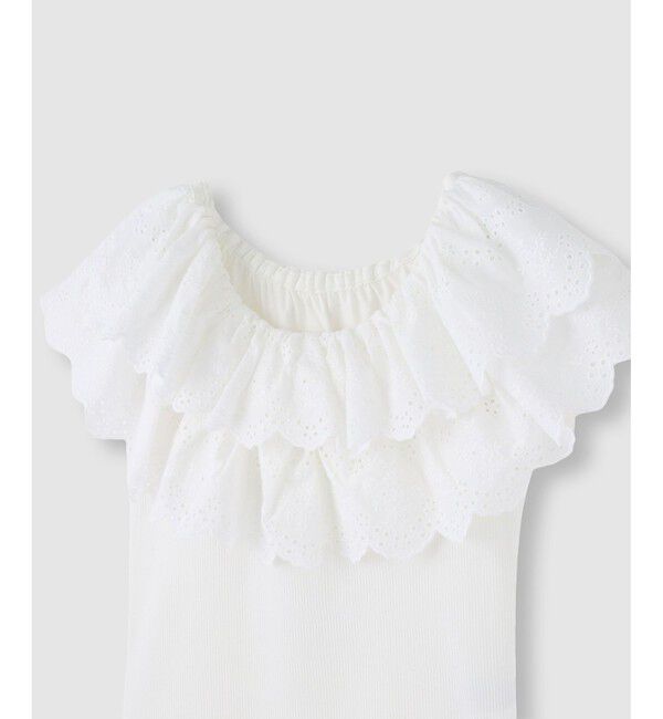 LOULOU WILLOUGHBY「【LOULOU WILLOUGHBY】レーススカラッププルオーバー」|Tシャツ・カットソー|