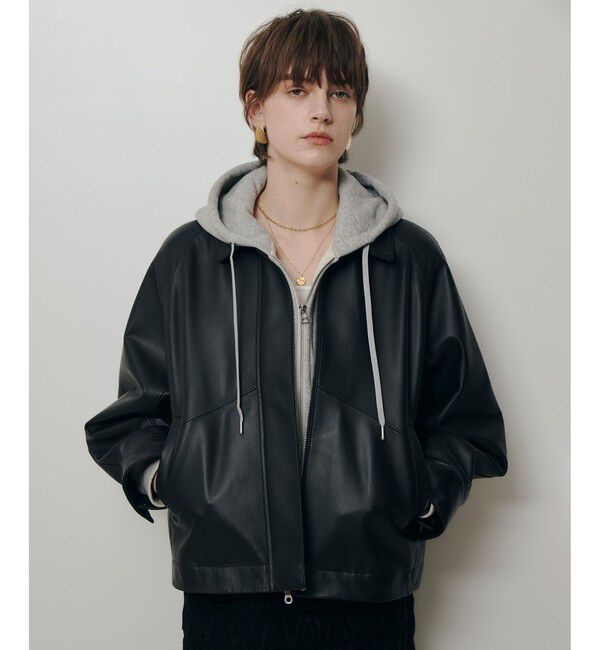 allureville「レザーブルゾン」|ブルゾン・スタジャン|