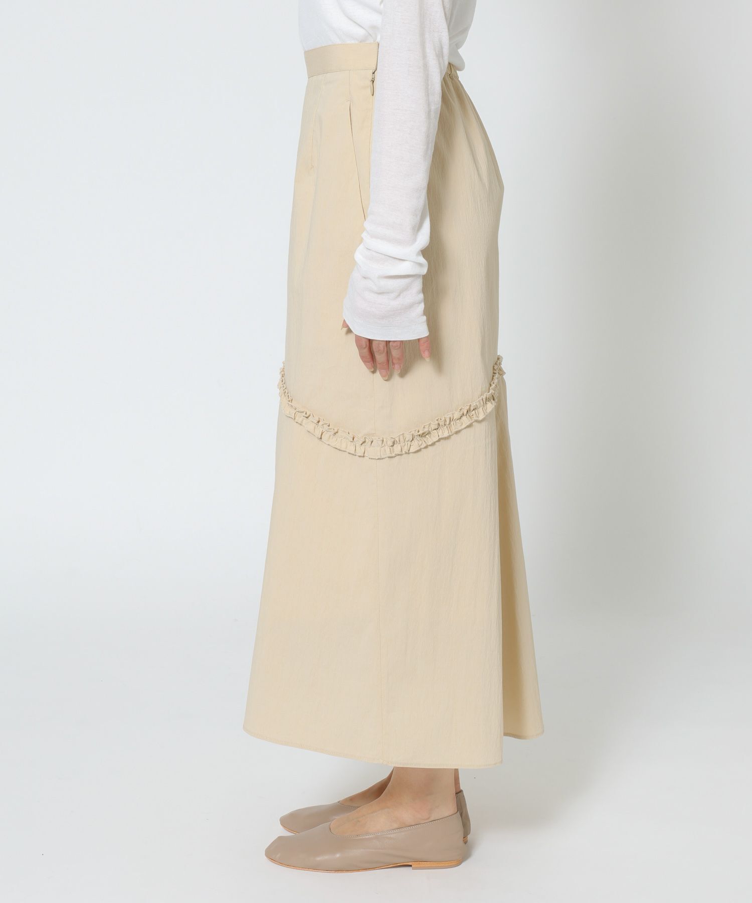 BABYLONE「コットンナイロンフリルスカート」|スカート|