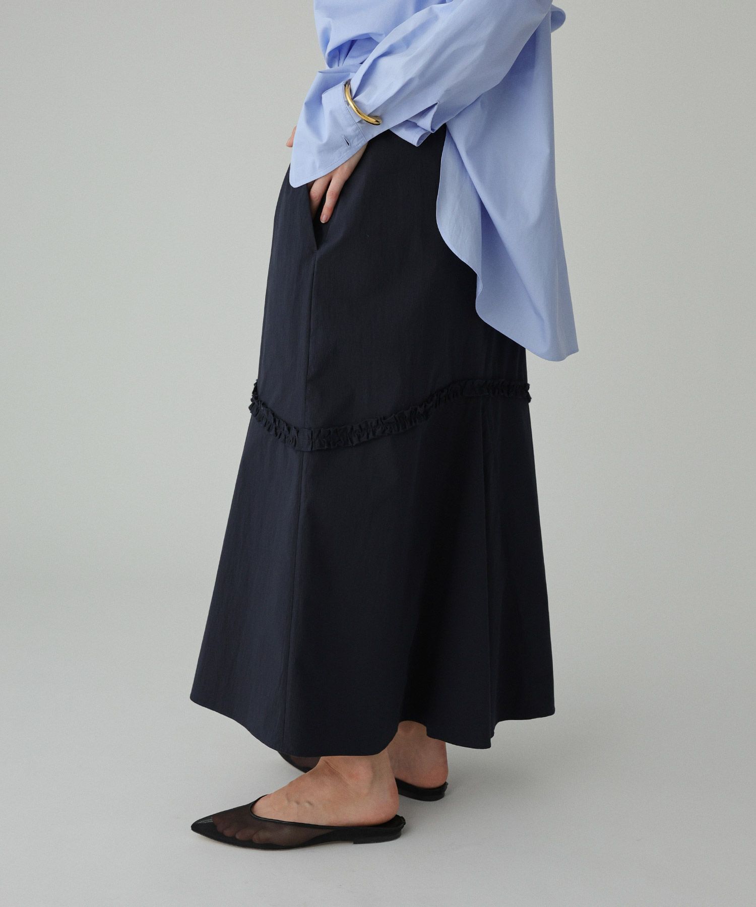 BABYLONE「コットンナイロンフリルスカート」|スカート|