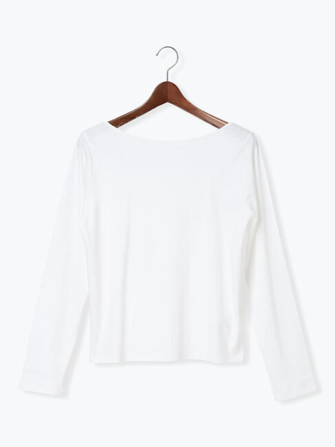 Te chichi「前後2WAYネックデザインロンT《2026 spring catalog item》」|Tシャツ・カットソー|オフホワイト