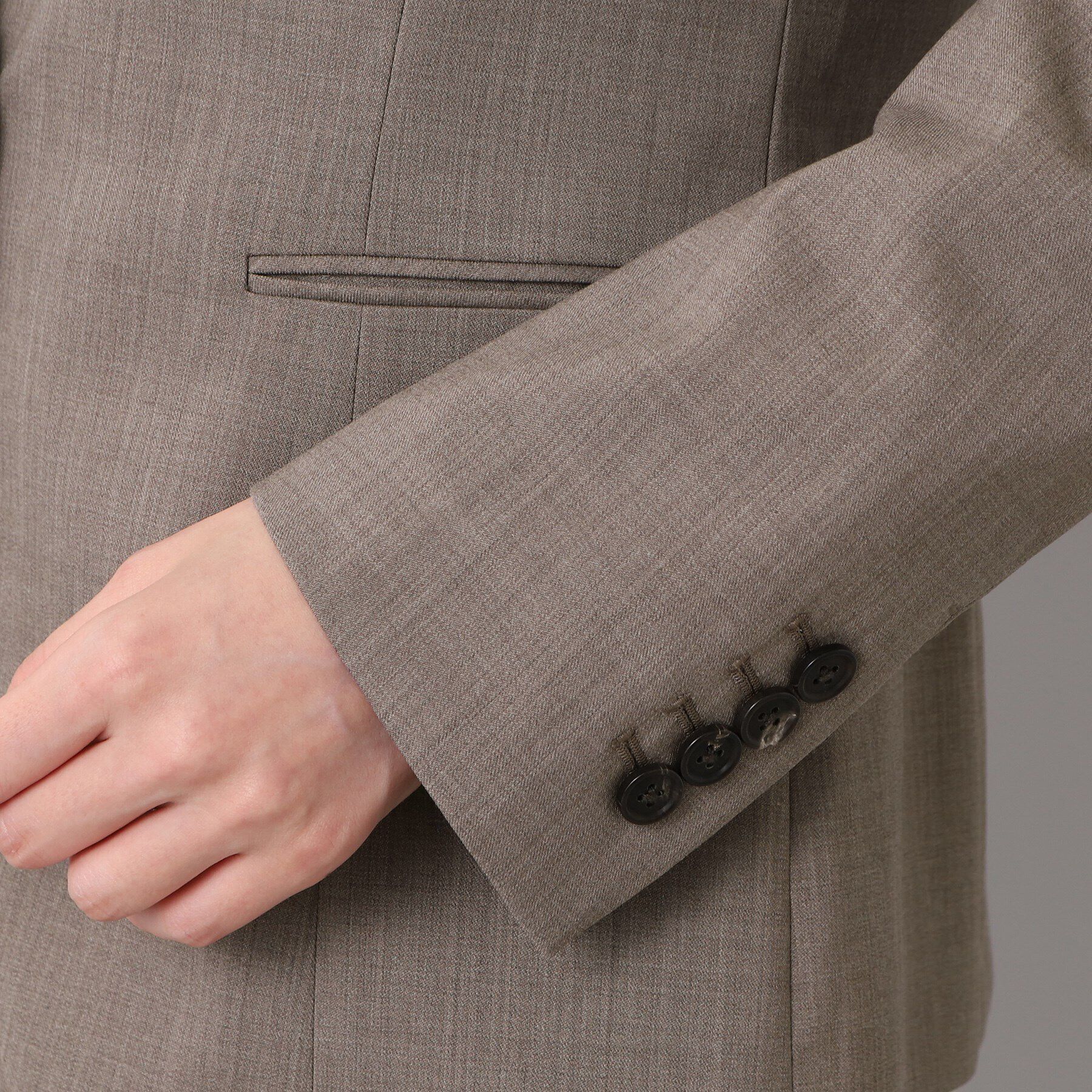 UNTITLED「ファインウーステッド カラーレスジャケット」|ノーカラージャケット|