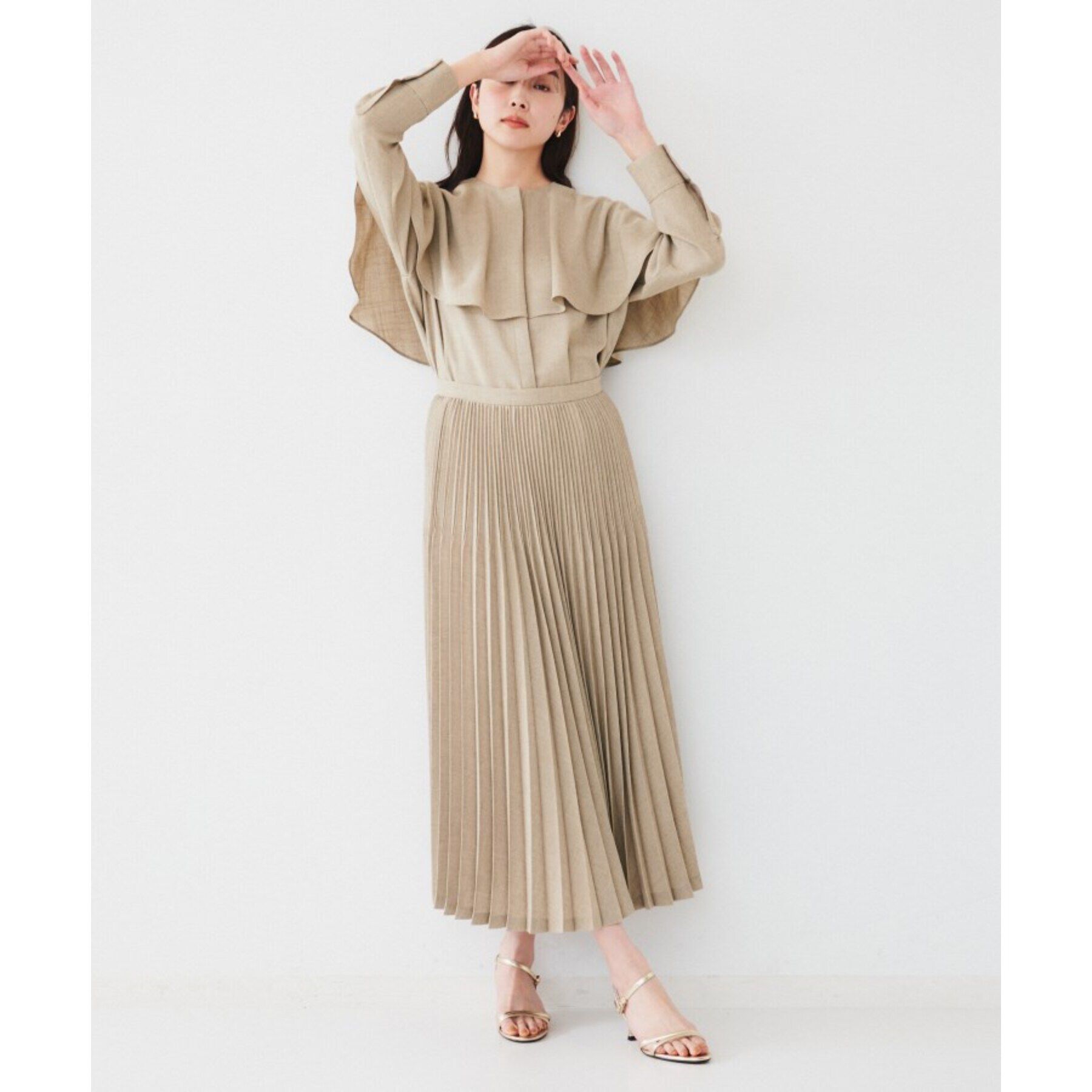 UNTITLED「【セットアップ可能】セミフレアプリーツスカート」|スカート|