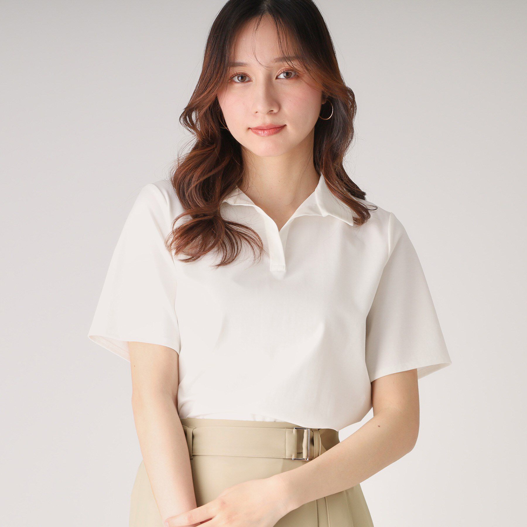 COUP DE CHANCE「【洗える／日本製】スキッパーカットソー」|Tシャツ・カットソー|