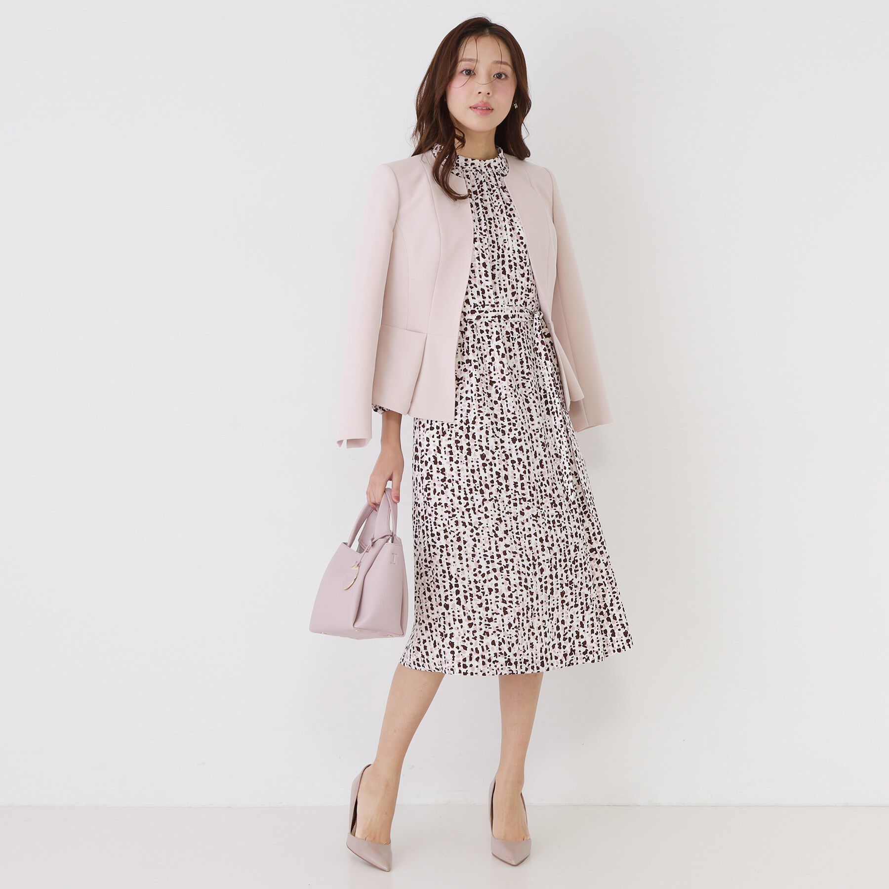 COUP DE CHANCE「【手洗い可／日本製】幾何柄エレガントワンピース」|ワンピース|