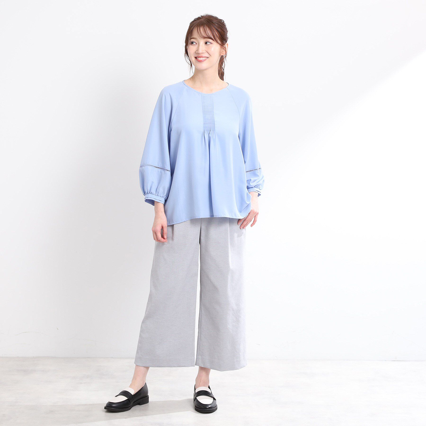 Reflect「【E‐QUALITY／手洗い可】ピンタックブラウス」|シャツ・ブラウス|