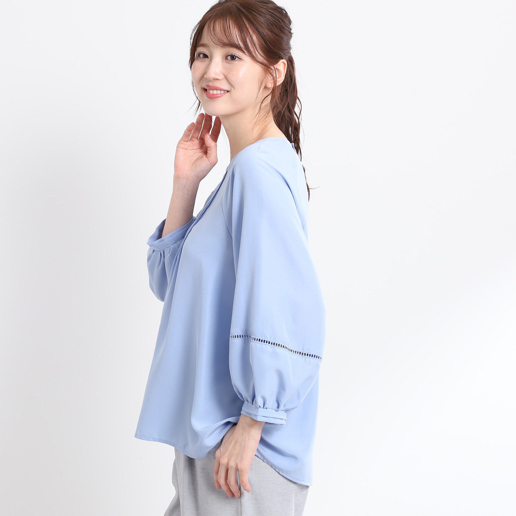 Reflect「【E‐QUALITY／手洗い可】ピンタックブラウス」|シャツ・ブラウス|