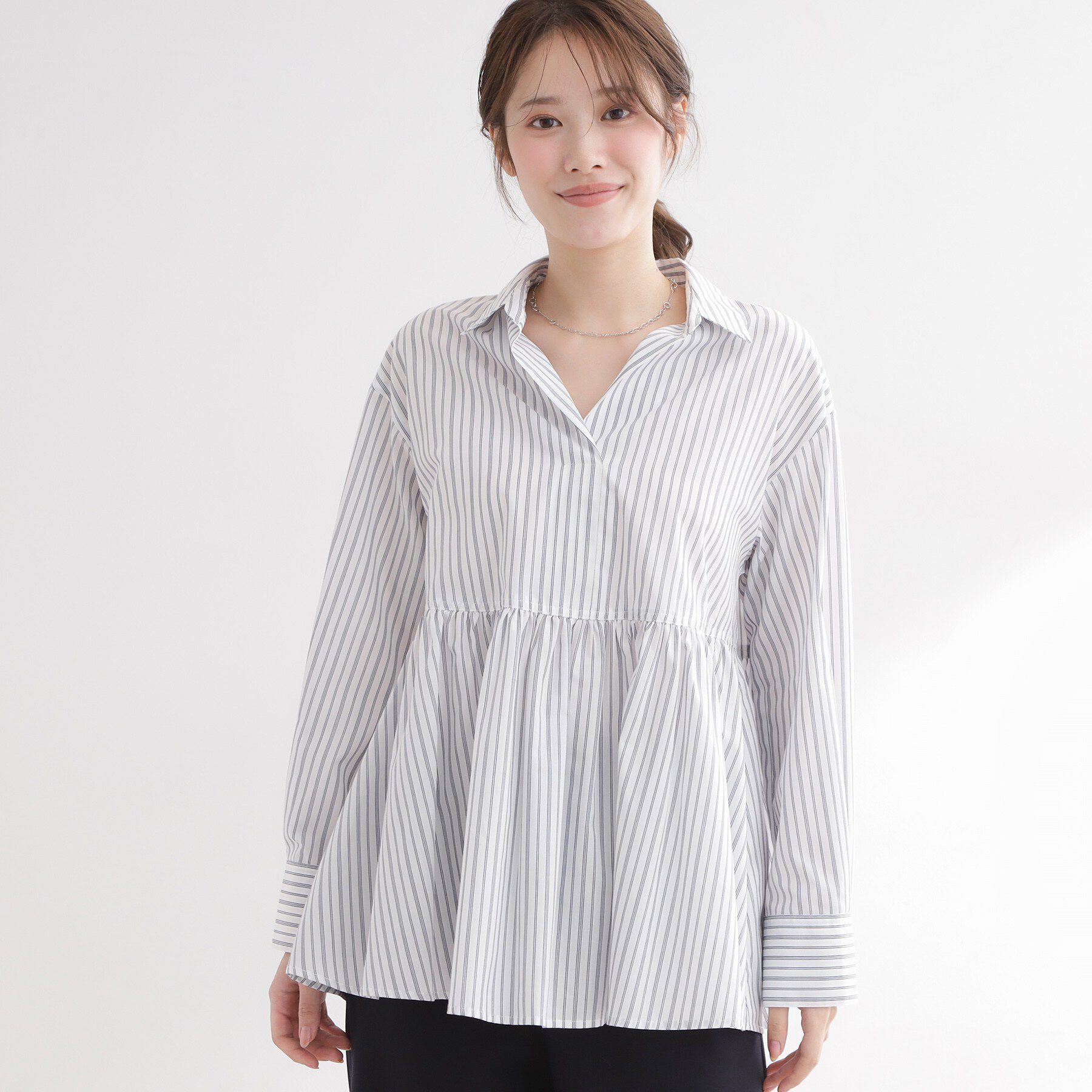 Reflect「【レイヤードにおすすめ◎】ペプラムデザインシャツ」|シャツ・ブラウス|