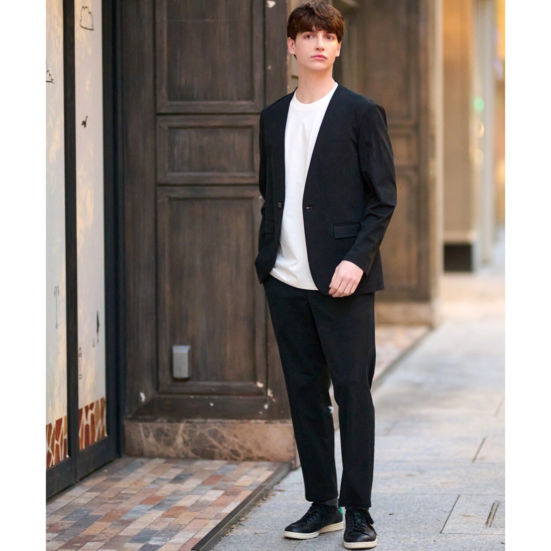 DRESSTERIOR「【セットアップ可】ドライトリコット ノーカラージャケット」|ノーカラージャケット|