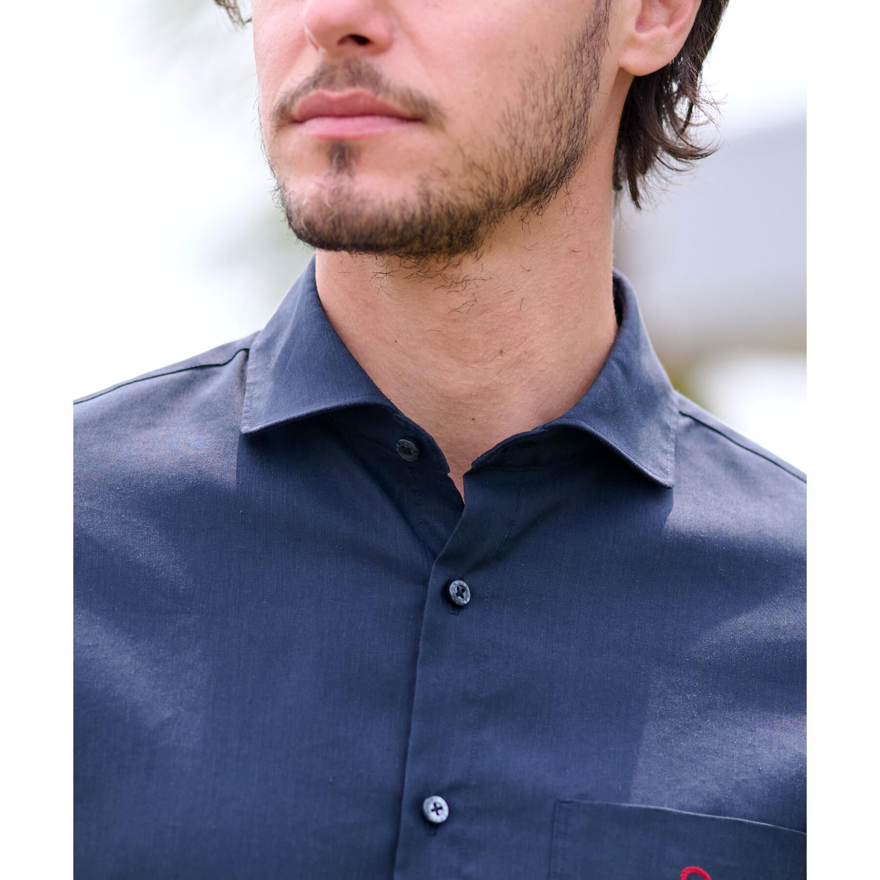 DRESSTERIOR「リネン混スリークオーターシャツ」|シャツ・ブラウス|