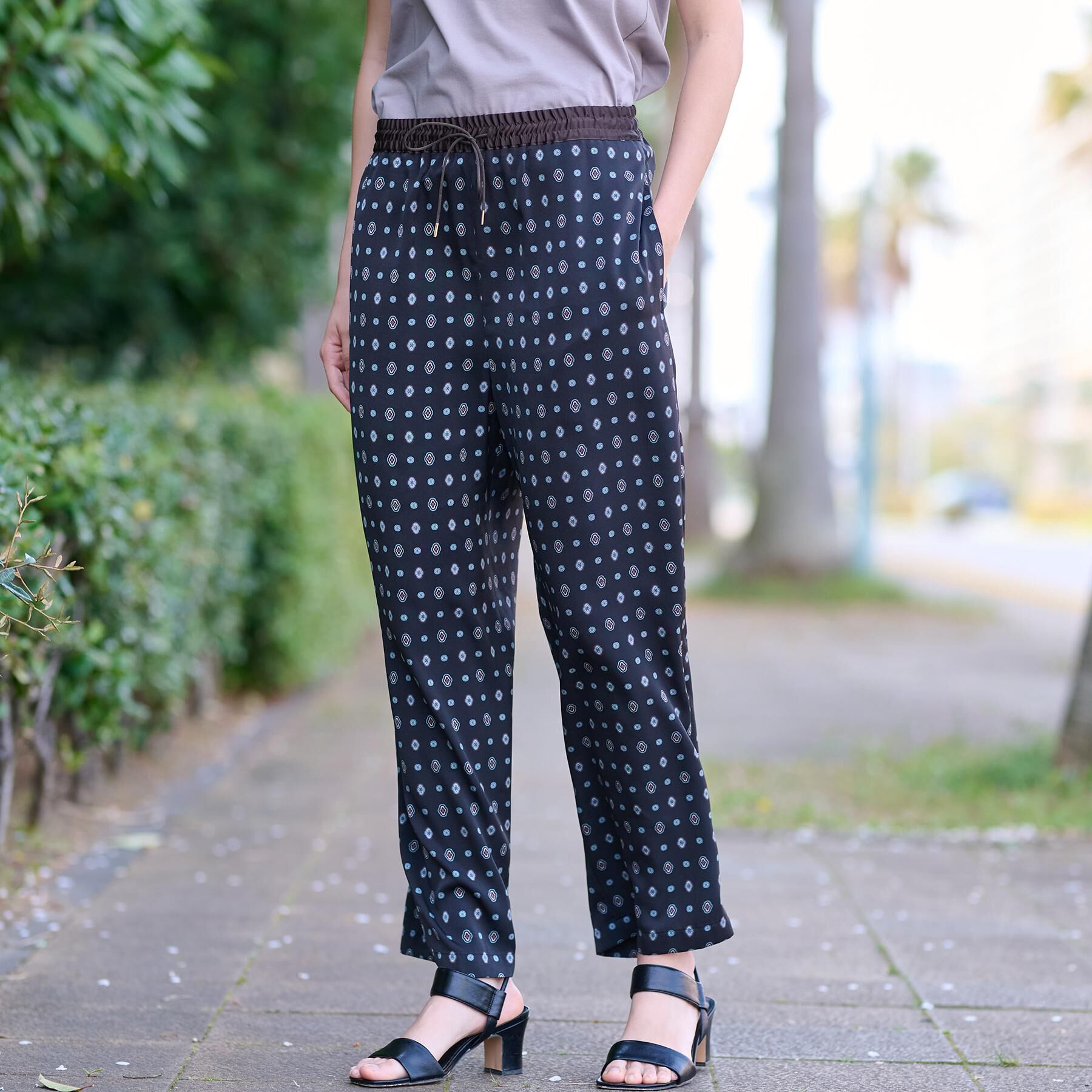 DRESSTERIOR「【ウエストゴム/小紋柄】エスニックヴィンテージプリントイージーパンツ」|その他|