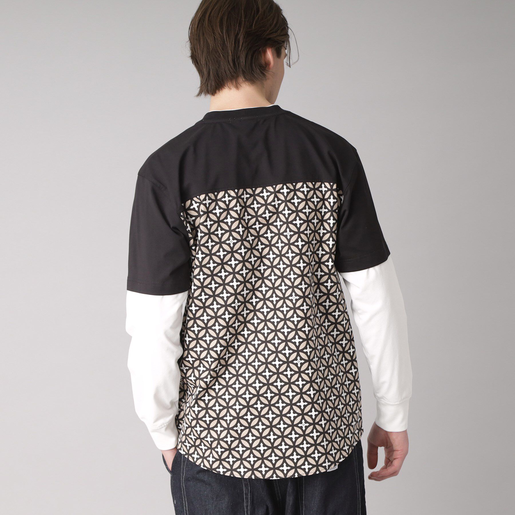 DRESSTERIOR「【接触冷感/UVカット】BACK BREEZE TECH バックオーバーラップサークルレイヤードロン」|Tシャツ・カットソー|