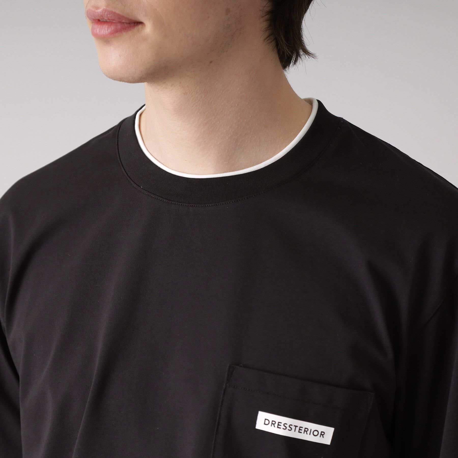 DRESSTERIOR「【接触冷感/UVカット】BACK BREEZE TECH バックオーバーラップサークルレイヤードロン」|Tシャツ・カットソー|