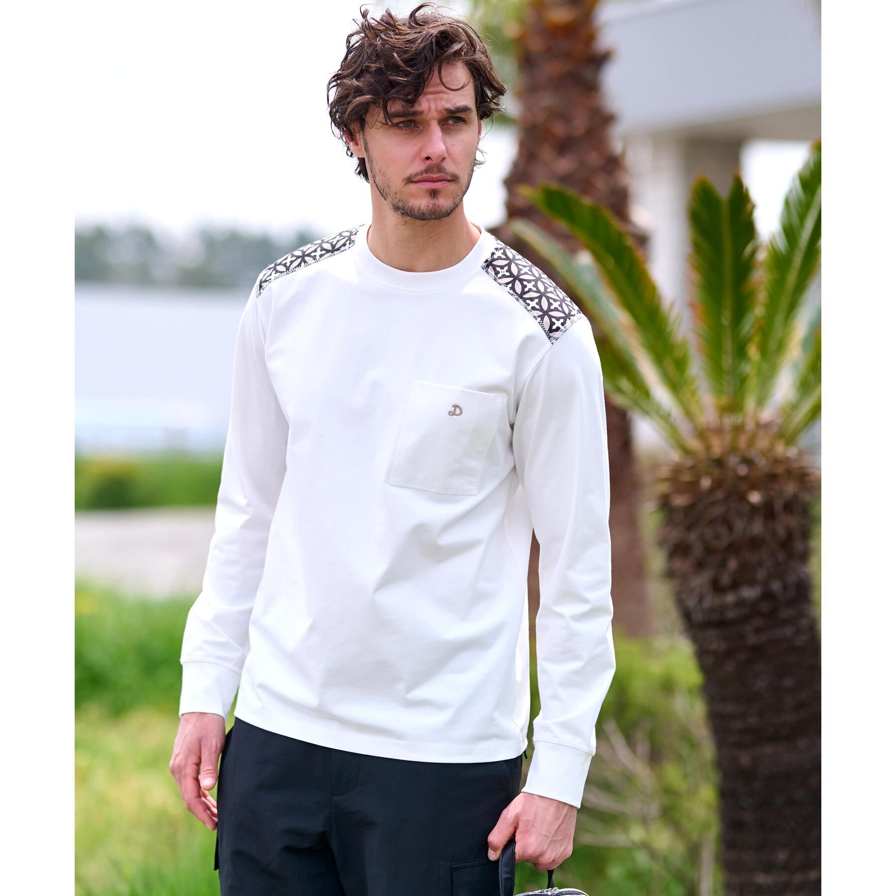 DRESSTERIOR「【接触冷感/UVカット】BACK BREEZE TECH ロングTシャツ」|Tシャツ・カットソー|