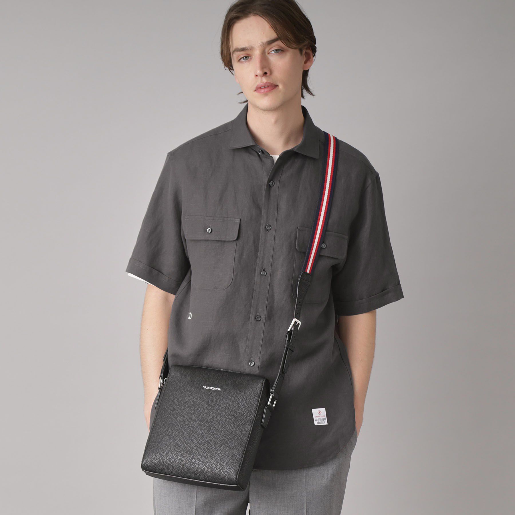 DRESSTERIOR「リネンレーヨン ハーフスリーブシャツ」|シャツ・ブラウス|