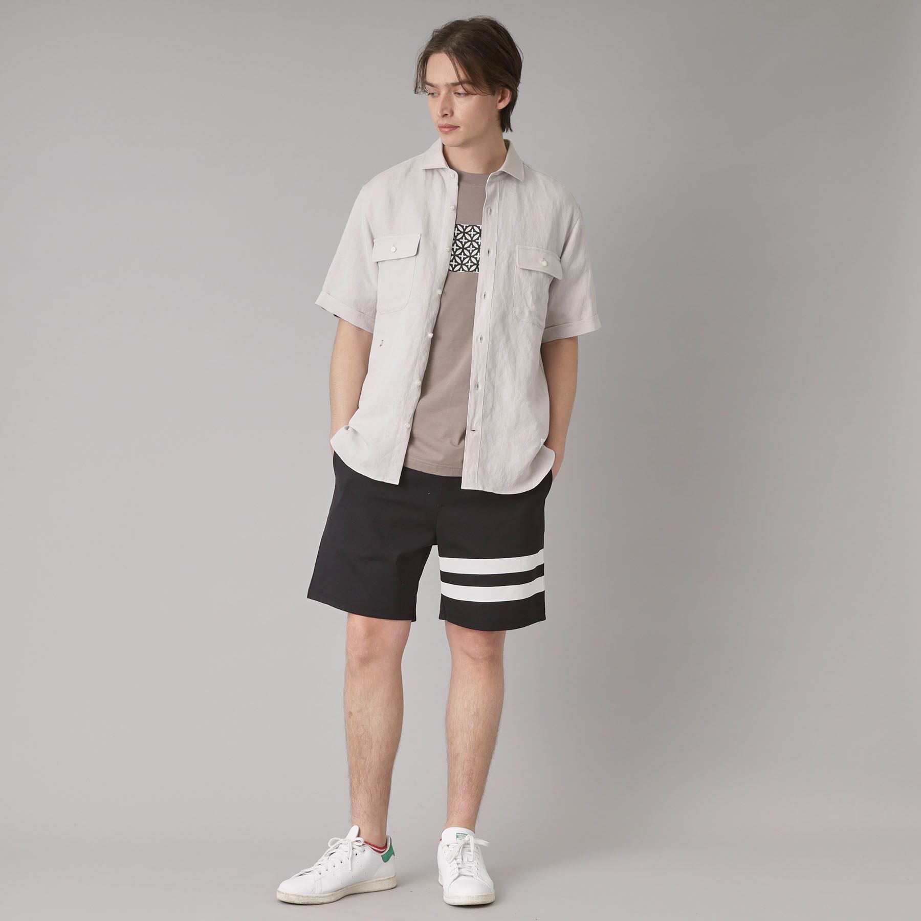 DRESSTERIOR「リネンレーヨン ハーフスリーブシャツ」|シャツ・ブラウス|