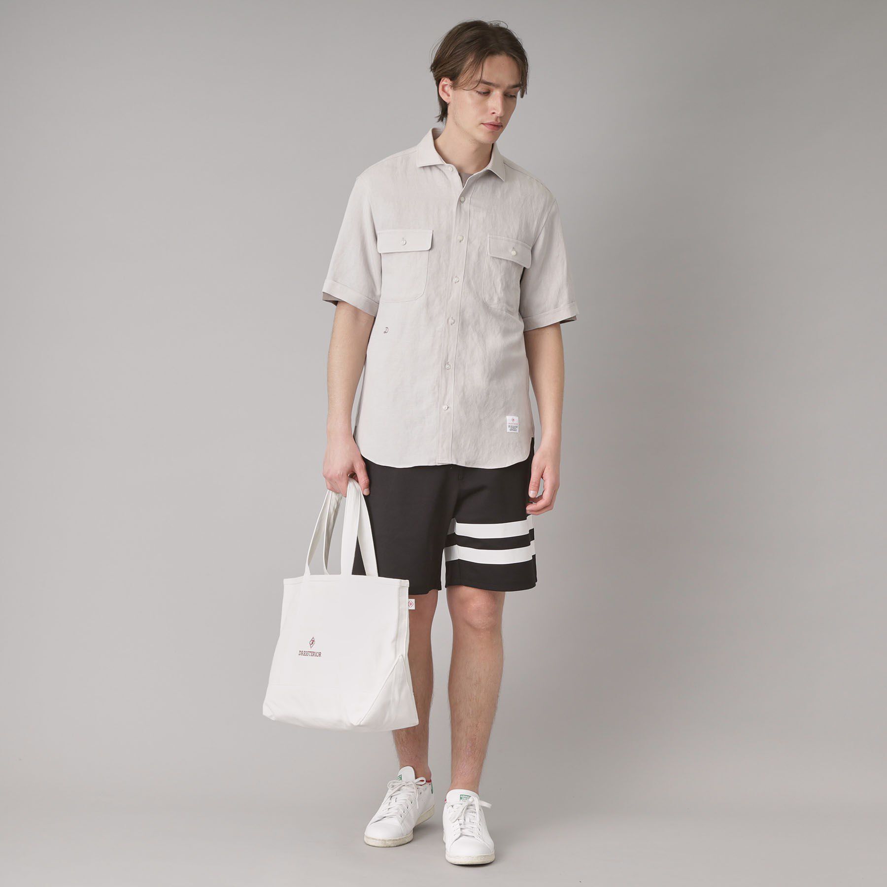 DRESSTERIOR「リネンレーヨン ハーフスリーブシャツ」|シャツ・ブラウス|