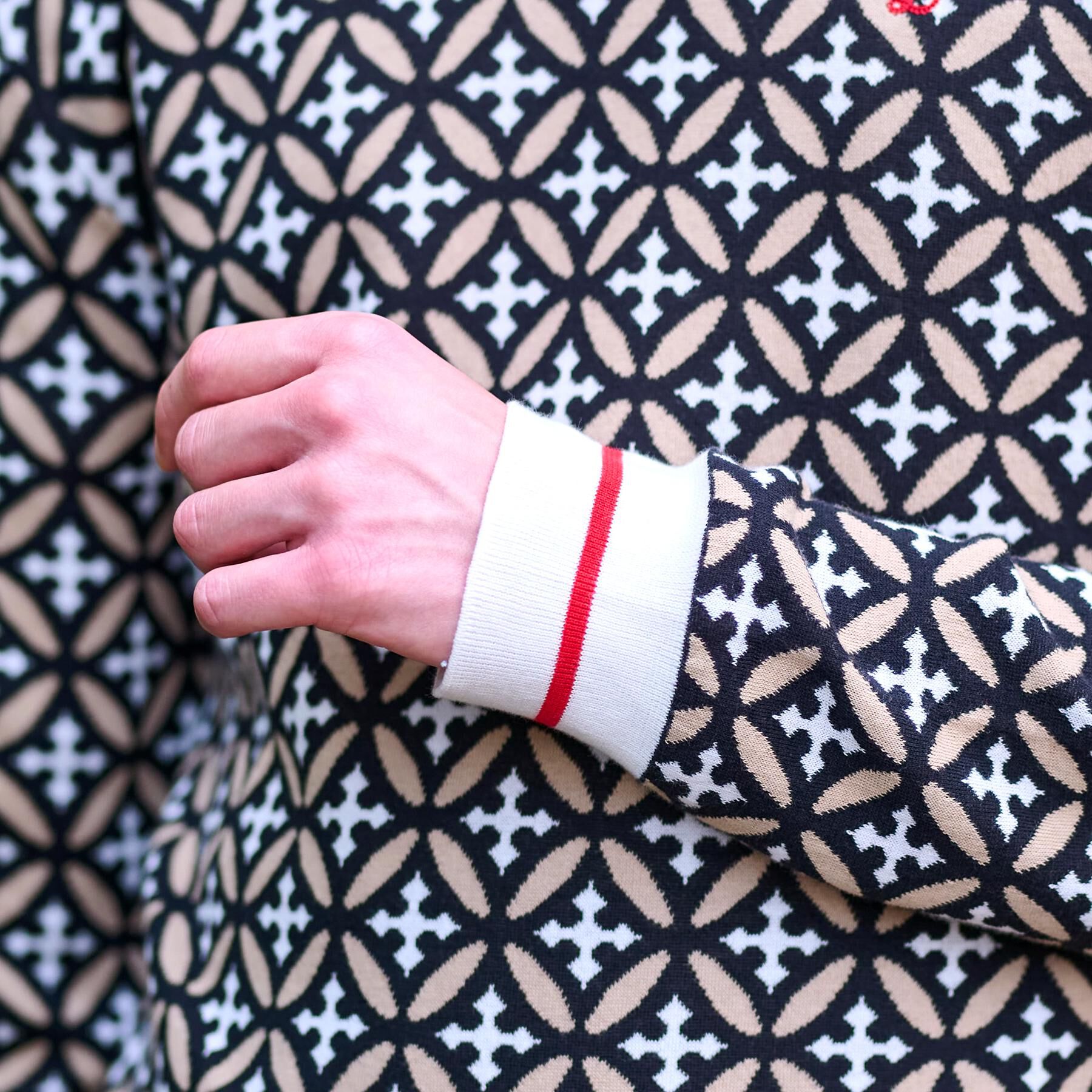 DRESSTERIOR「オーバーラップサークルジャカードニット」|ニット・セーター|