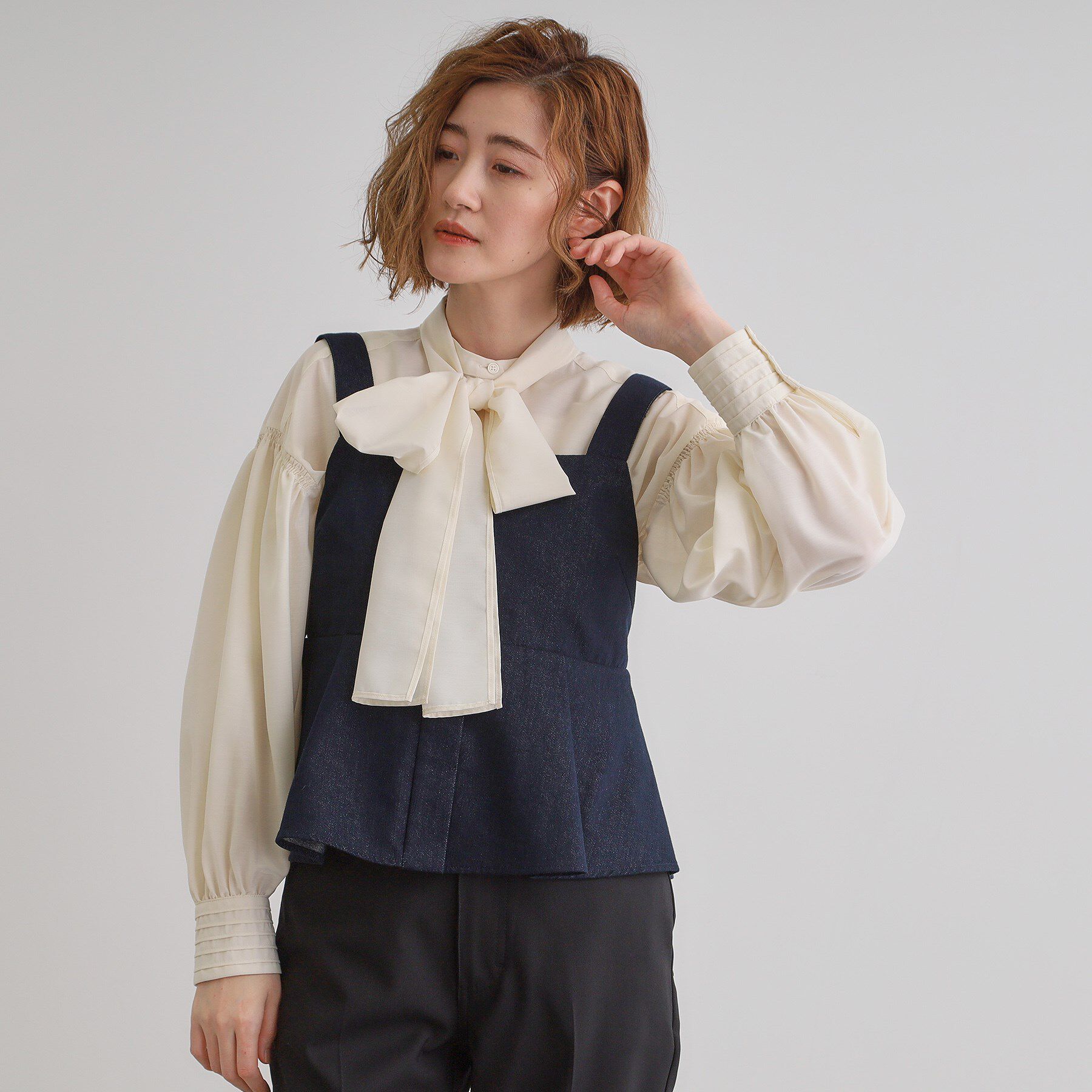 grove「デニムアソート麻調ビスチェセット」|スーツ|