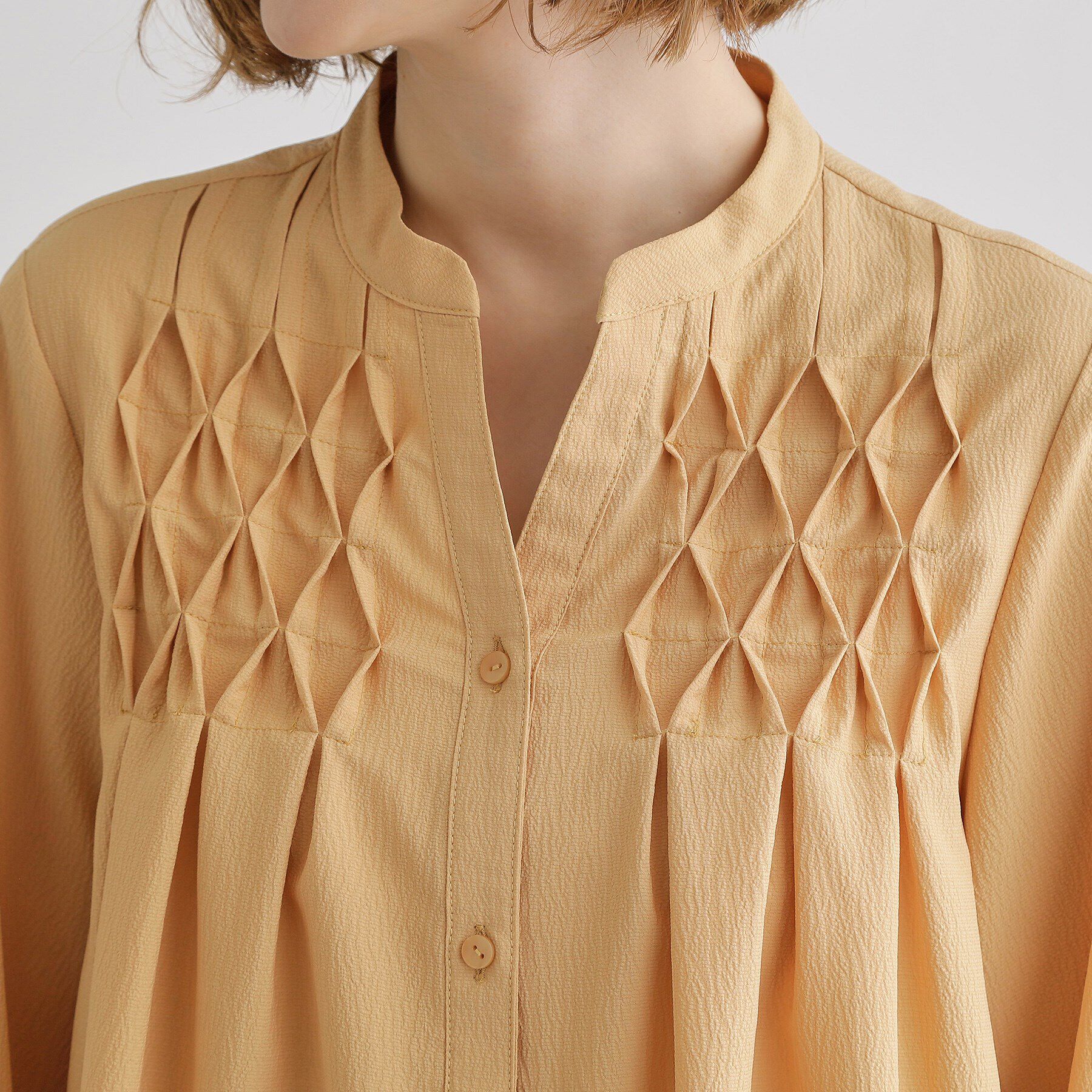 grove「スモッキングタックスキッパーブラウス」|シャツ・ブラウス|