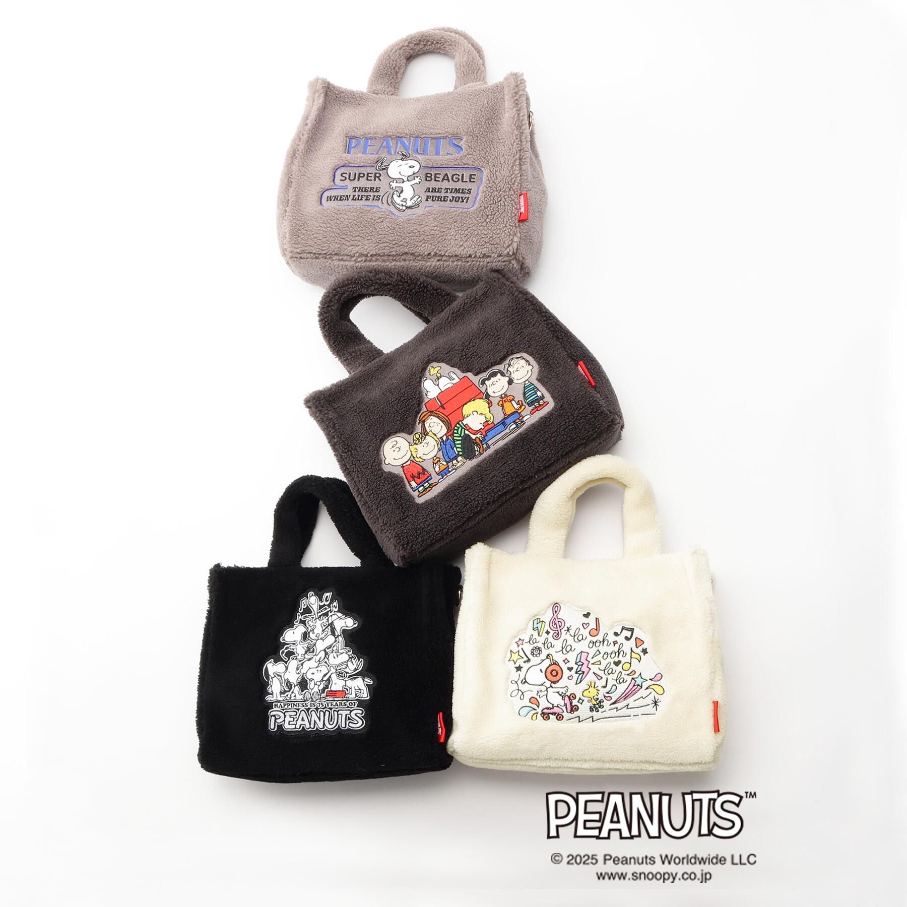 grove「【PEANUTS】ボアスクエア2WAYトート」|トートバッグ|