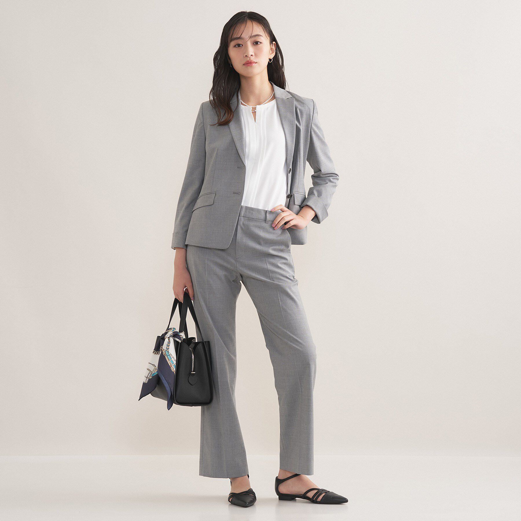 INDIVI「【セレモニー／洗える／透けにくい】ジオメ柄プリントブラウス」|シャツ・ブラウス|