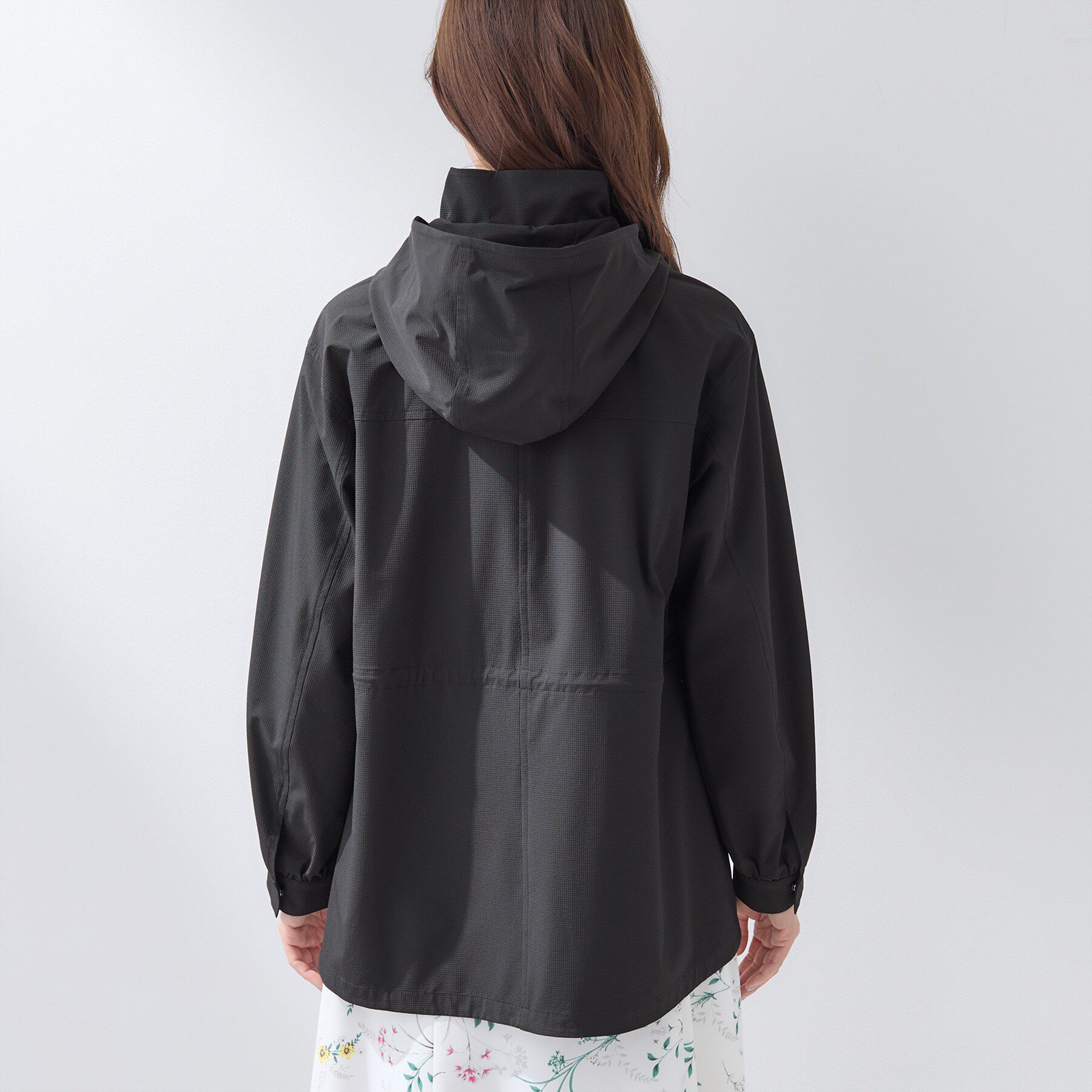 INDIVI「【撥水／フード取外し可】凹凸素材ブルゾン」|ブルゾン・スタジャン|