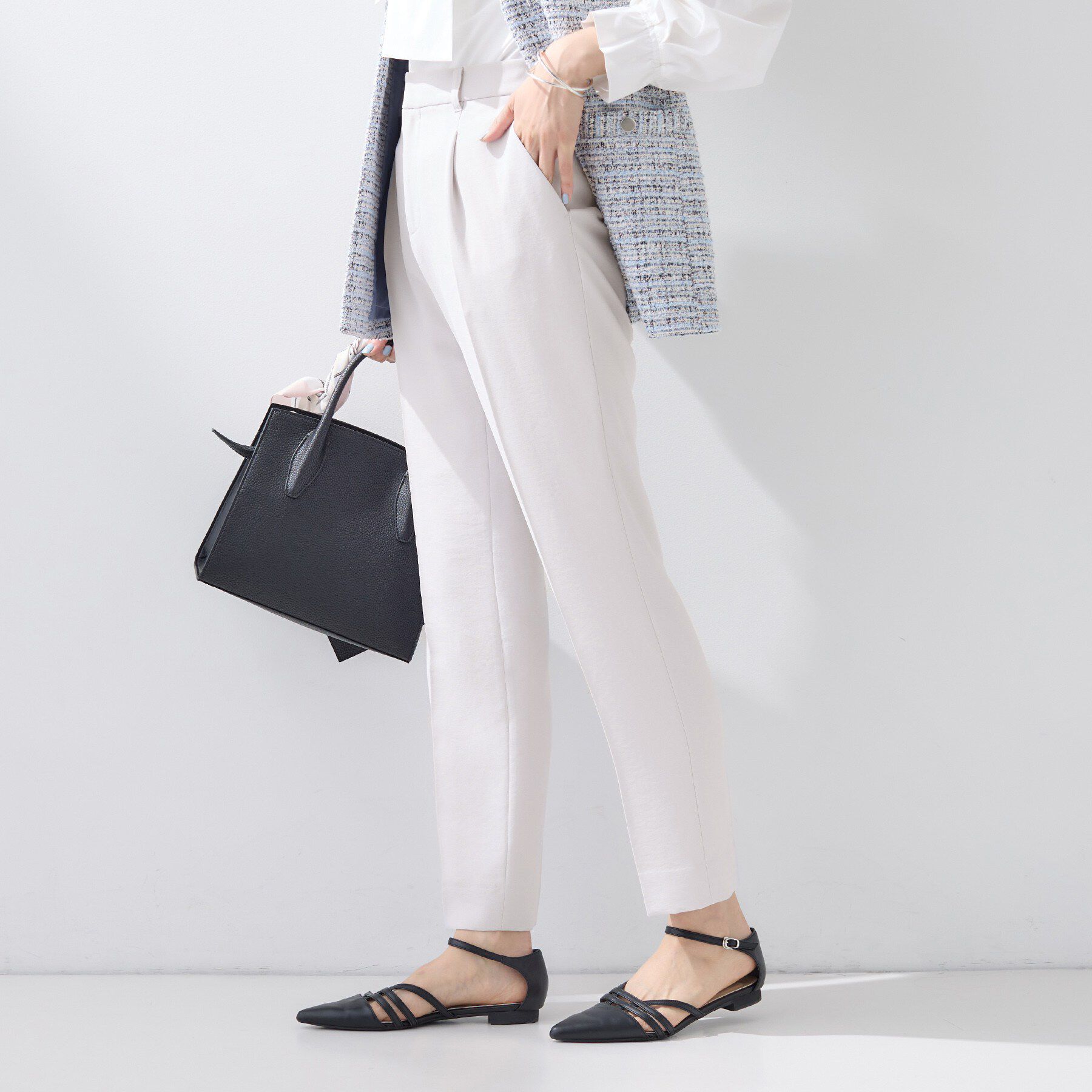 INDIVI「【洗える／UVケア／SETUP可】着る日傘テーパードパンツ」|その他|