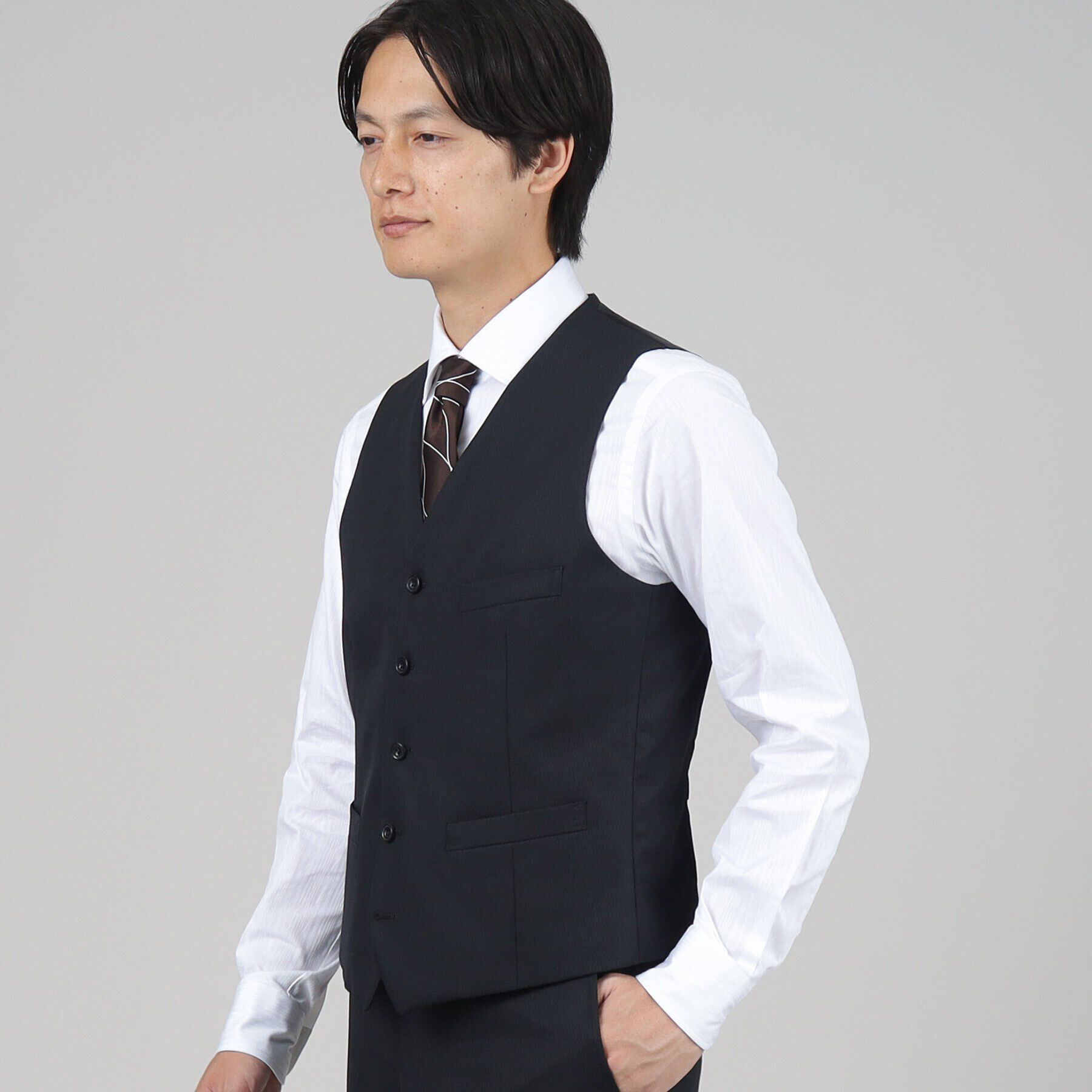 TAKEO KIKUCHI「マイクロデザイン ベスト」|スーツ|