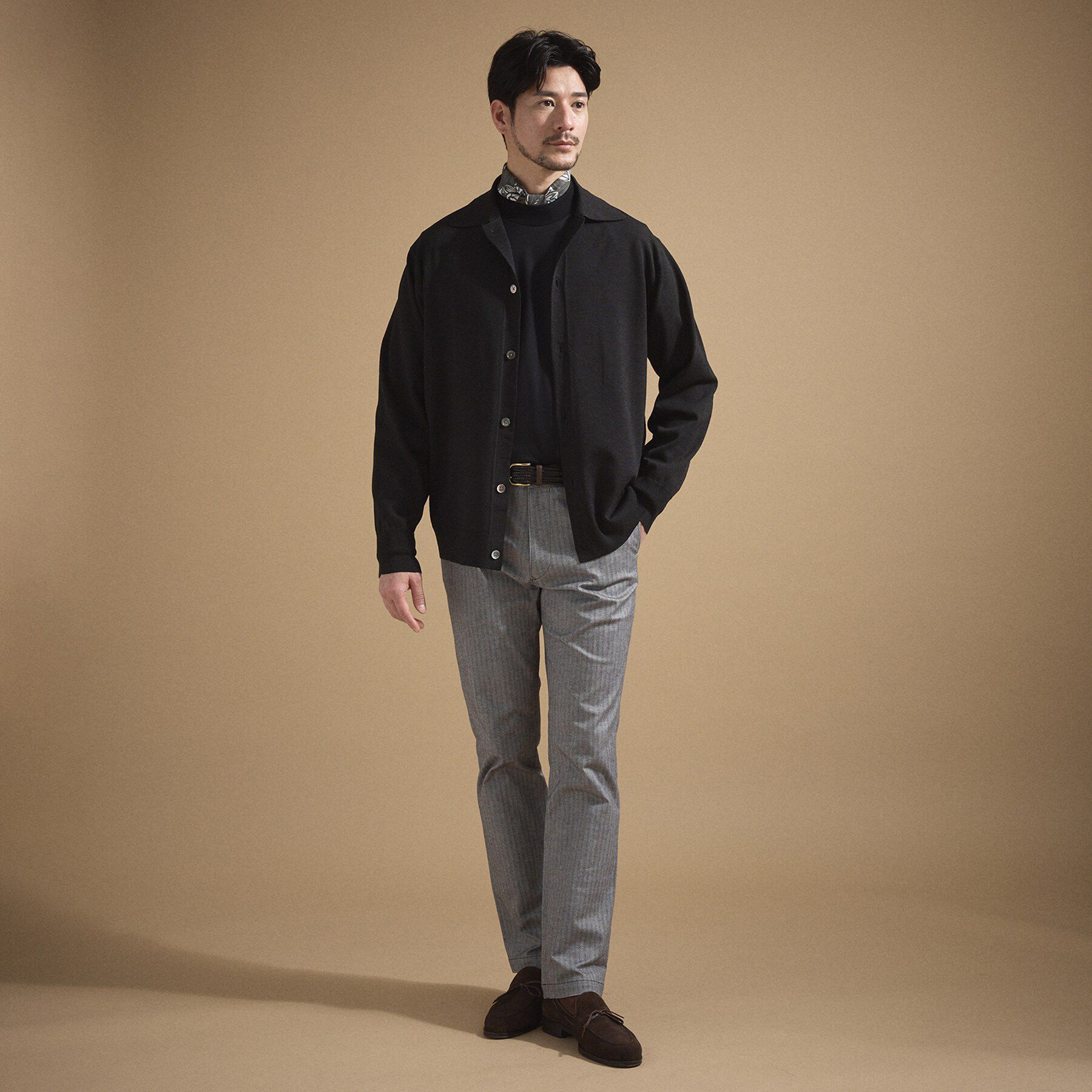 TAKEO KIKUCHI「ポロ ニットシャツ カーディガン」|カーディガン|