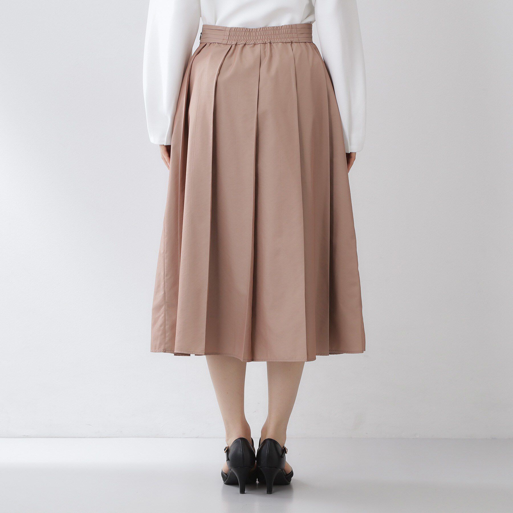 index「ポリシャンブレータックフレアスカート【洗濯機OK】」|スカート|