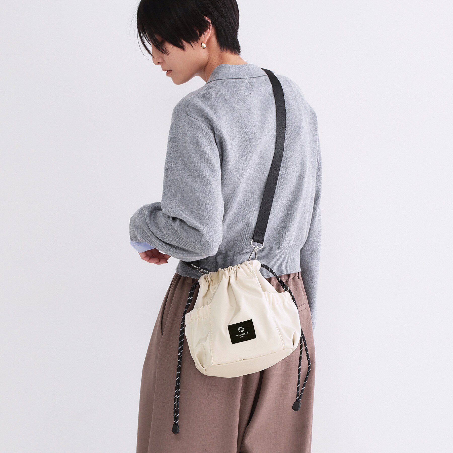OPAQUE.CLIP「2WAYサイドポケット 巾着ミニショルダー」|ショルダー・メッセンジャー|