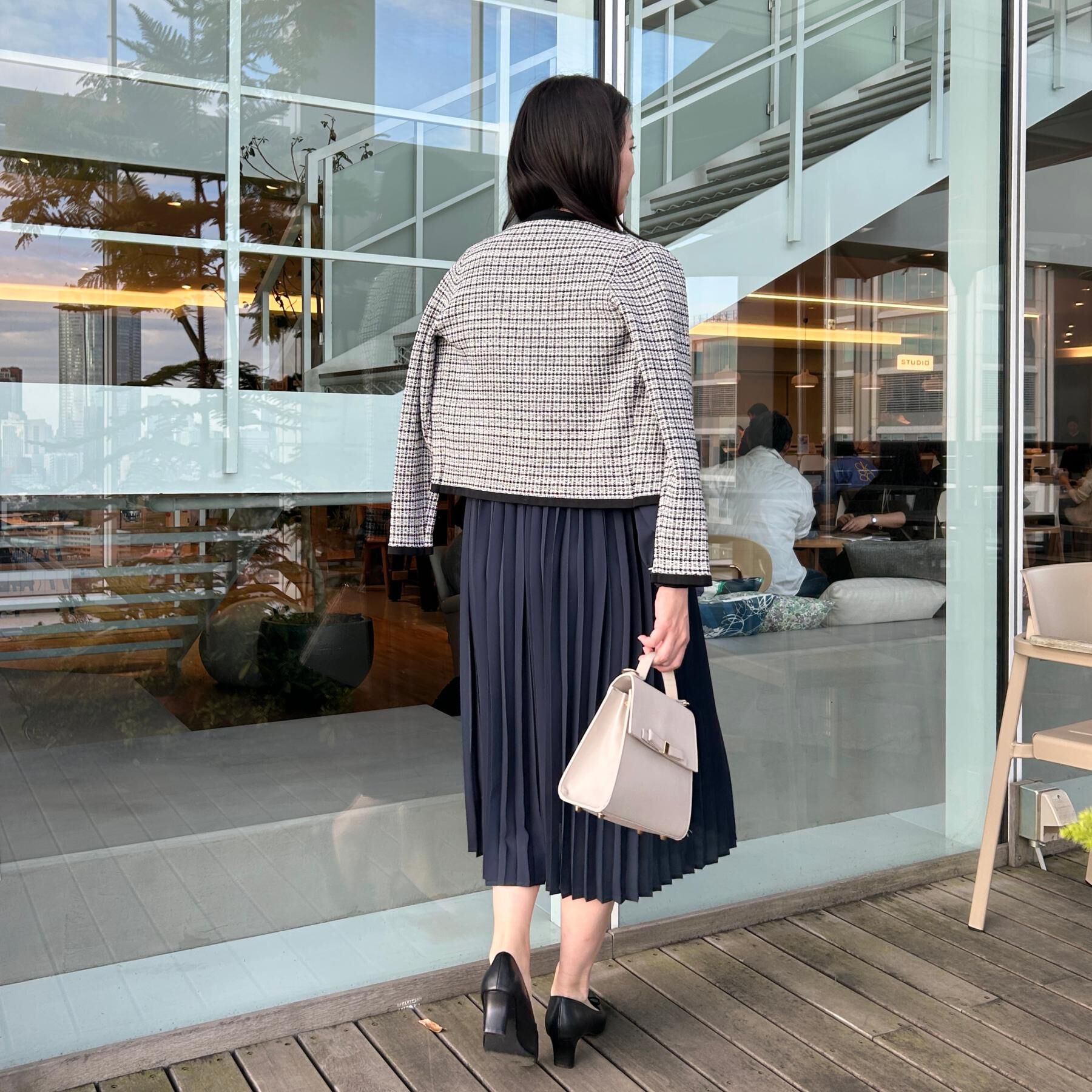 Couture broach「【ハレの日・通勤】ラメツイード ニットカーディガン」|カーディガン|