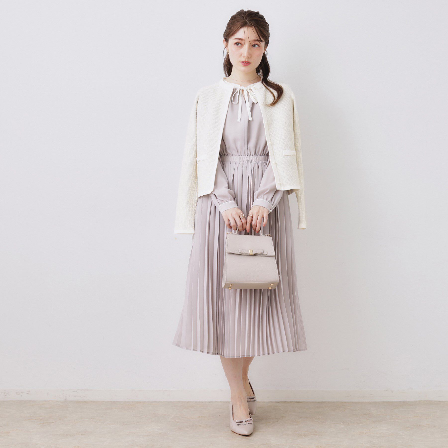 Couture broach「【ハレの日・通勤】ラメツイード ニットカーディガン」|カーディガン|